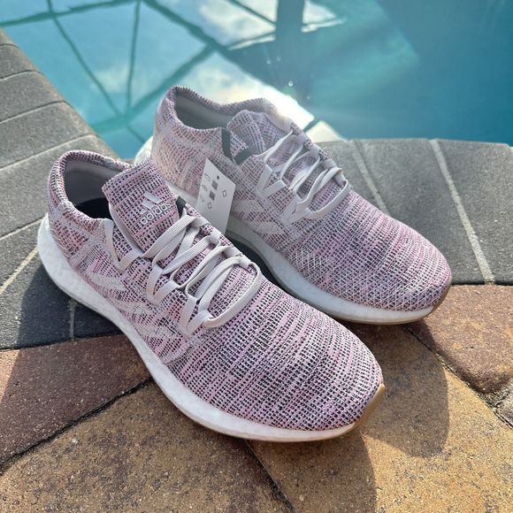 WOMEN'S adidas PureBoost Go Running Shoes Orchid Tint B75824 Size 11 - Picture 9 of 10